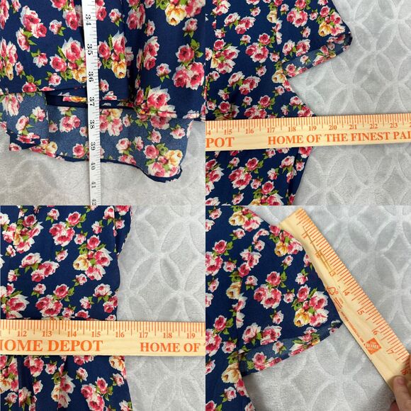 Betsey Johnson Ditsy Floral Dress 12 Blue Garden Party Bloomcore Twee Feminine - Picture 12 of 12